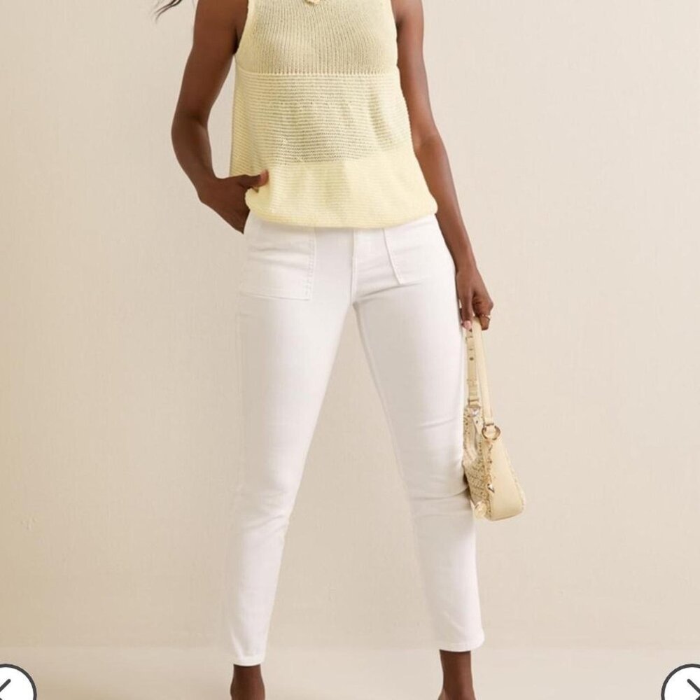 Women's Cream and Yellow Vest